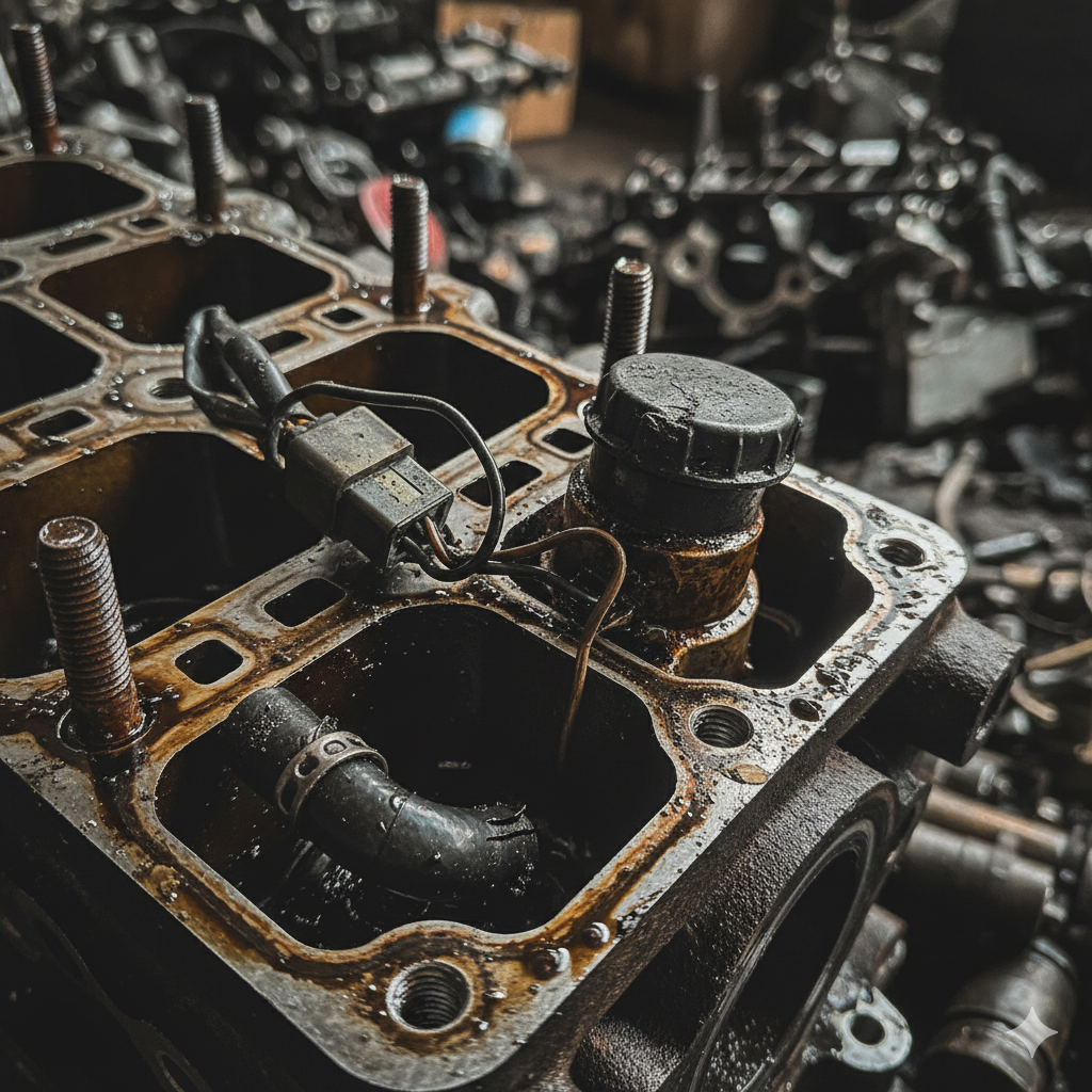 Silnik aluminiowy przed przygotowaniem.