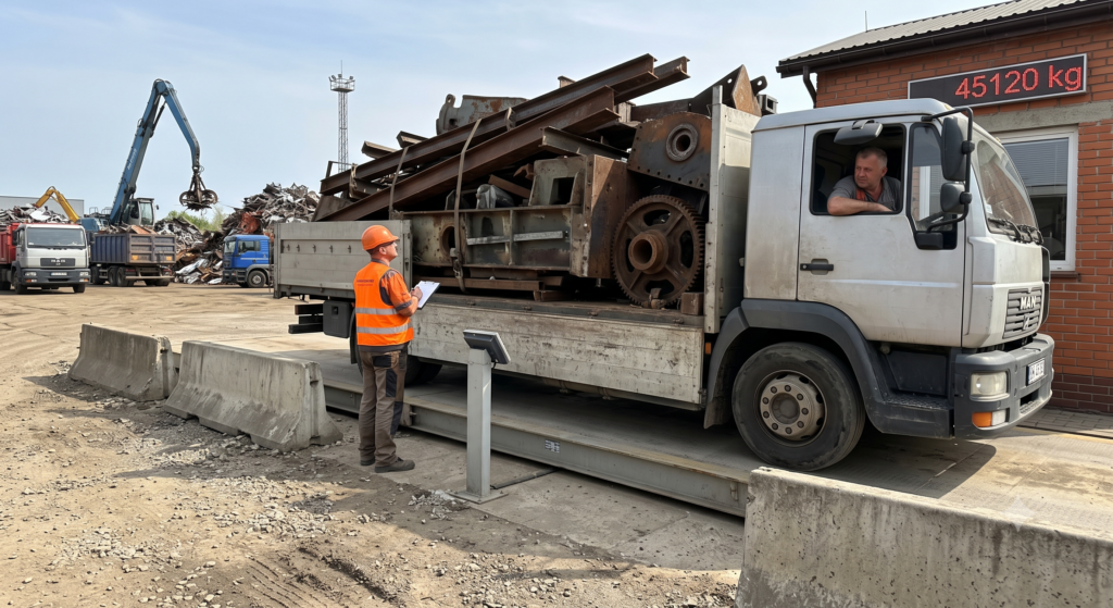 Ciężarówka ze złomem aluminium